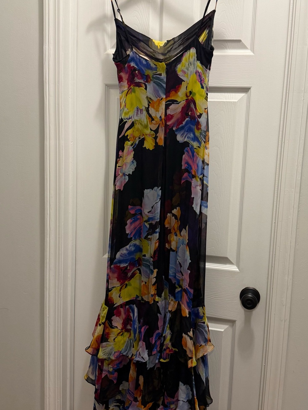 Rococo Sand Black Floral Slip Dress with Yellow & Blue Accents - Picture 2 of 3